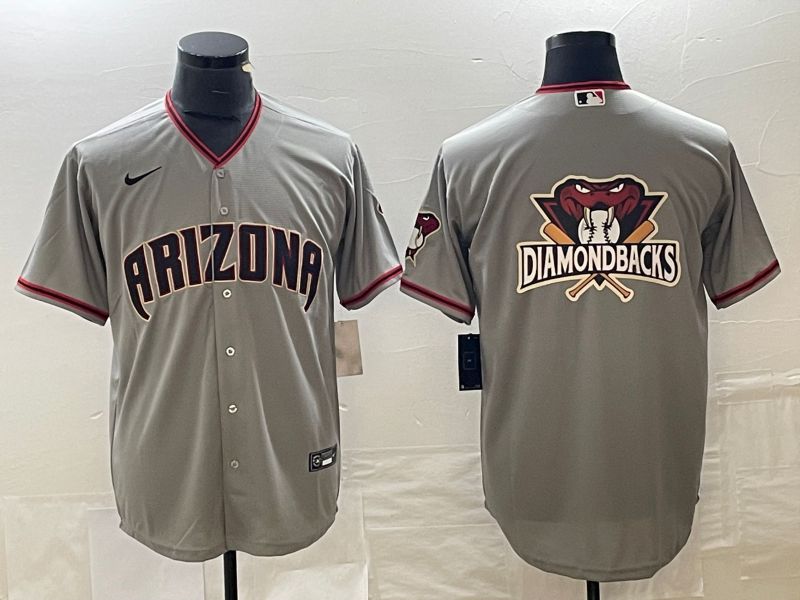 Men Arizona Diamondback Blank Grey Game 2025 Nike MLB Jersey style 2->arizona diamondback->MLB Jersey